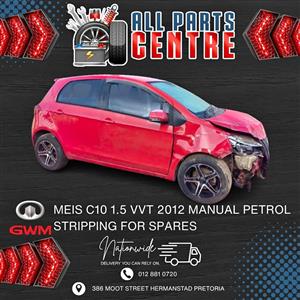 GWM Meis C10 1.5 VVT 2012 Petrol Manual – Stripping for Spares