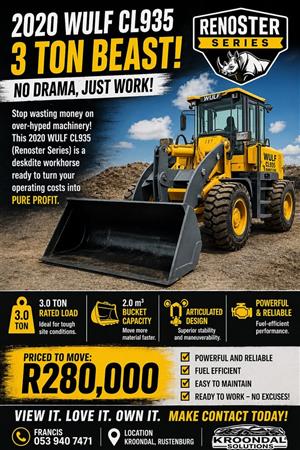 2020 Wulf cl935 front end loader