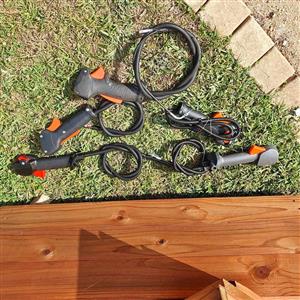 Brushcutter and blower cables. 