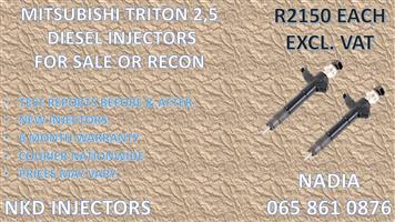 DIESEL INJECTORS FOR SALE FOR MITSUBISHI TRITON 2.5 - VERY FAST DELIVERY