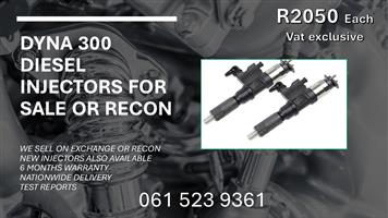 DYNA 300 DIESEL INJECTORS FOR SLE WITH TEST REPORTS 