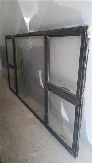 Aluminium window charcoal Size 2400 x 1500