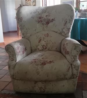 Vintage Wingback Rocking Chair for Sale 