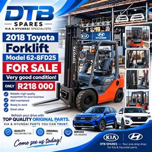 2018 Toyota Forklift Model 62-8FD25