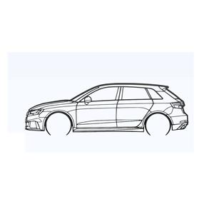 Steel Silhouette Wall Art - Audi RS3 Hatch 1200X425X2MM