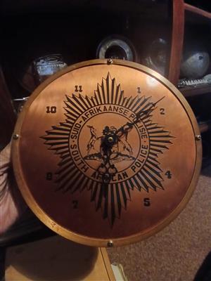 Wall clock, old copper