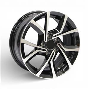 14″ TTR 5/100 Black Machine Face Alloy Wheels