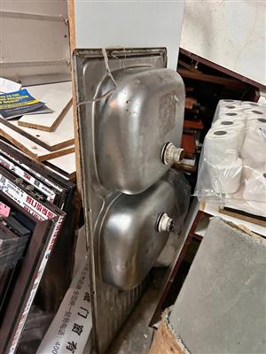 Zinc kitchen sink (double bowl) — Clearance, Mayfair