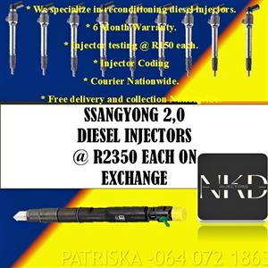 SSANGYONG 2.0 COMMON RAIL DIESEL INJECTORS FOR SALE