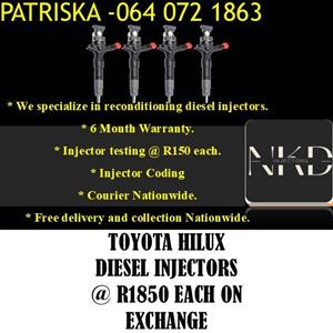TOYOTA HILUX DIESEL INJECTORS FOR SALE