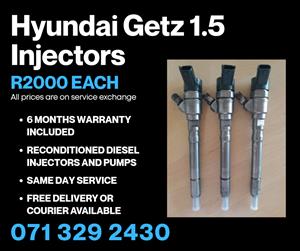HYUNDAI GETZ 1.5 INJECTORS FOR SALE WITH WARRANTY 