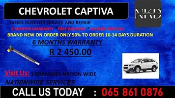 CHEVROLET CAPTIVA INJECTORS FOR SALE OR SERVICE EXCHANGE WITH WARRANTY