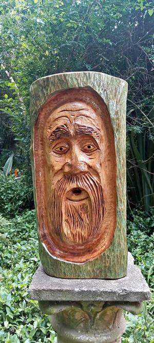 Wood spirit carving