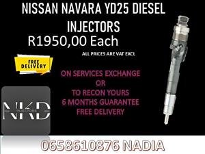 NISSAN NAVARA DIESEL INJECTORS FOR SALE OR RECON WITH WASHERS