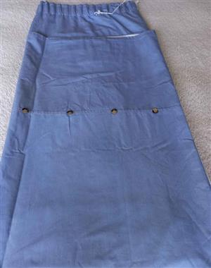 HEAVY AND LINED LIGHT BLUE CURTAINS