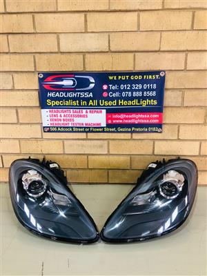 Porsche Boxter/Cayman 718/982 chrome/silver left and right side xenon headlights