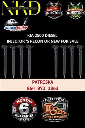 TESTED DIESEL INJECTORS - 6 Months Guarantee - KIA 2500 