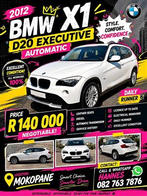 2012 BMW X1 D20 Executive Automatic.