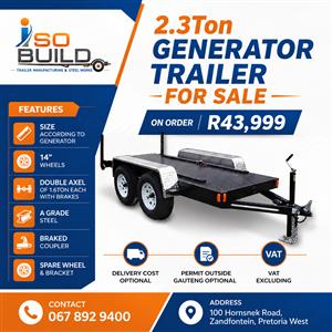2.3 Ton Generator TRAILER for sale on order