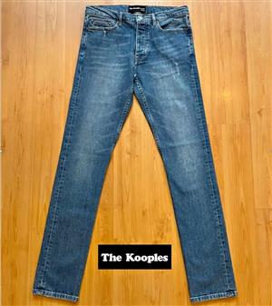 The Kooples Men's Fitted Jeans, W29, Washed Blue