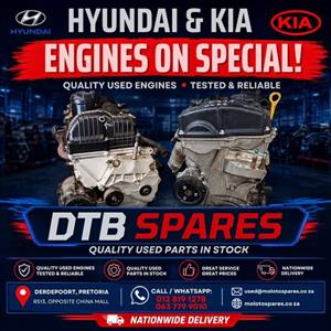 KIA AND HYUNDAI ENGINES NOW ON SPECIAL 