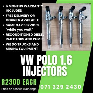 VW POLO 1.6 INJECTORS FOR SALE WITH WARRANTY 