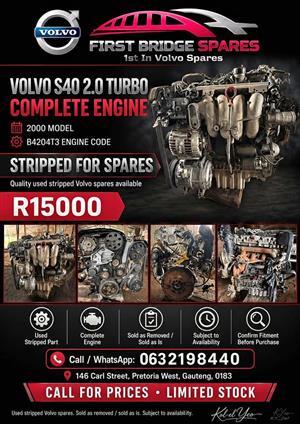 Volvo S40 2.0 Turbo Engine Available 