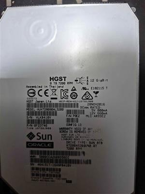 8TB SAS Harddrive. 100% Health.