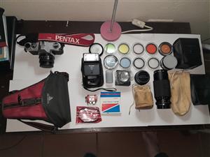 Pentax K1000 Camera with Accessories