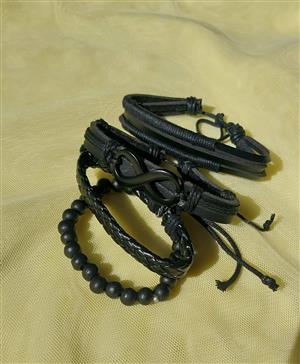 Faux Leather bracelet set for sale