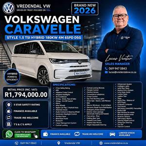 ALL-NEW 2026 VOLKSWAGEN CARAVELLE eHYBRID STYLE 4MOTION