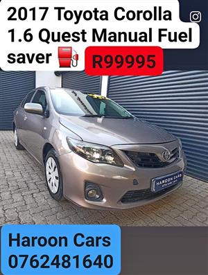  2017 Toyota Corolla 1.6 Quest Manual