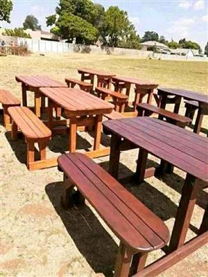 Round 12 seater picnic tables