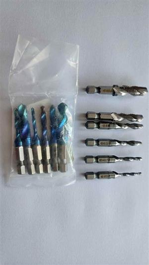 Drill and Tap set - M10 to M3 (Brand New)-6x Bits