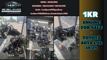 1KR ENGINE FOR SALE - TOYOTA AGYA 1.0