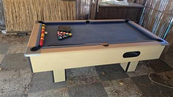slate pool table in decent condition 
