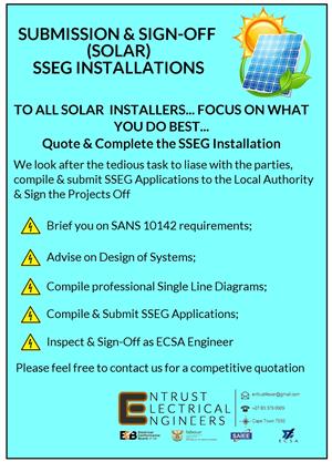 SOLAR INSTALLATIONS INSPECT AND SIGN OFF