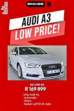 2015 Audi A3 Sedan 1.4TFSI SE Auto