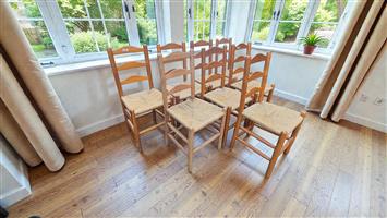 Pine dining chairs 