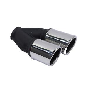 BSK Stainless Steel GTi Style Twin Staggered Tailpipe (Left side)