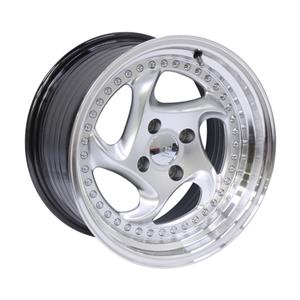 18″ M7493 4/100 Hyper Silver with Rivet Lip Alloy Wheels
