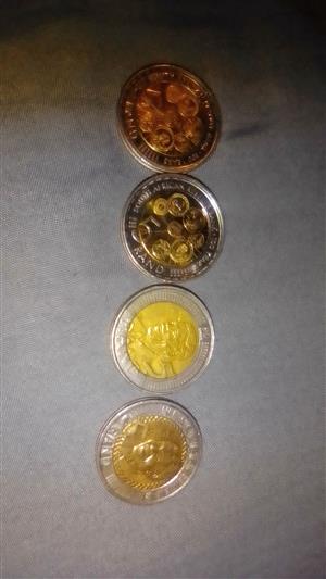 I sell Mandela R5 coins from 2008,2018,2021,2021 