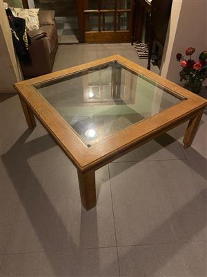 Glass coffee table