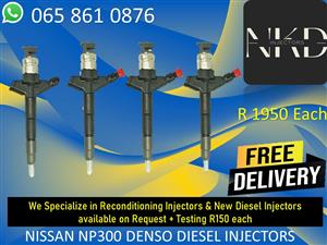 NISSAN NP300 INJECTORS FOR SALE OR RECON WITH WARRANTY 