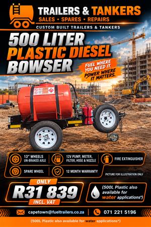 500 LITER POLYURETHANE DIESEL BOWSER