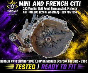Quality Tested - Renault Kwid Climber 2018 1.0 B4DA Manual Gearbox Used for Sale