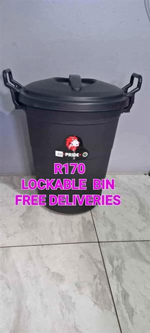 70L LOCKABLE BIN WITH FREE DELIVERIES