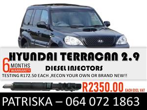 INJECTORS FOR HYUNDAI TERRACAN 2.9 FOR SALE