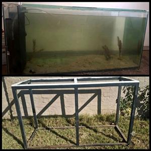 Negotiable MASSIVE 600L AQUARIUM WITH BUILT-IN SUMP & STEEL STAND 