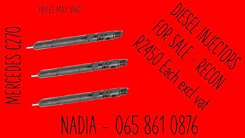 MERCEDES C270 DIESEL INJECTORS FOR SALE WE SELL ON EXCHANGE OR RECON
